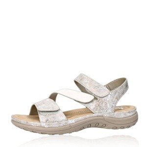 Rieker dámské komfortní sandály - béžovo stříbrné - 37