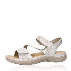 Rieker dámské komfortní sandály - béžovo stříbrné - 40