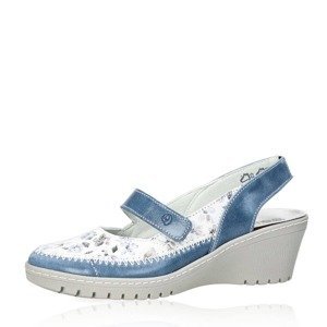 Suave dámské komfortní sandály - modrobílé - 35