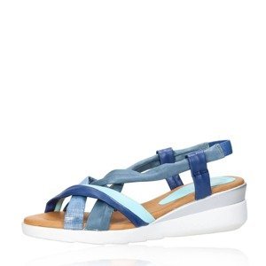 Marila dámské kožené sandály - modré - 36