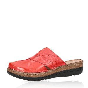 Robel dámské kožené pantofle - červené - 36