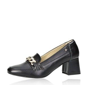 Olivia shoes dámské kožené lodičky - černé - 38