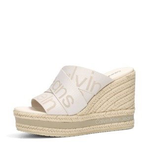Calvin Klein dámské stylové pantofle - béžovo bílé - 39