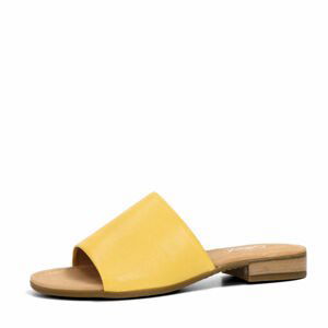 Gabor dámské kožené pantofle - žluté - 37.5