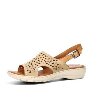 Robel dámské kožené sandály - béžovo hnedé - 36