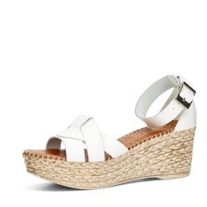 Marila dámské kožené sandály na řemínek  - bílé - 36