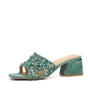 Alma en Pena dámské elegantní pantofle - zelené - 37