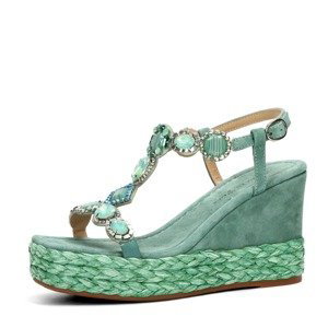 Alma en Pena dámské elegantní sandály - zelené - 38