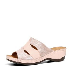 Robel dámské kožené pantofle - světle růžové - 36