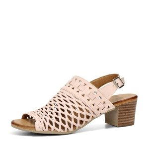 Robel dámské kožené sandály - světle růžové - 37