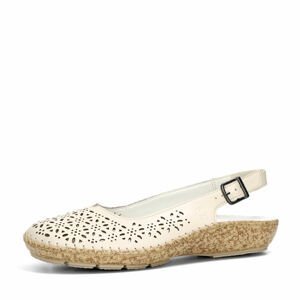 Rieker dámské kožené sandály - bílé - 38