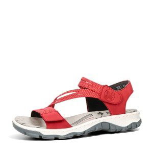 Rieker dámské komfortní sandály - červené - 40