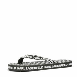 Karl Lagerfeld pánské plážové pantofle - černobílé - 43