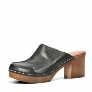Robel dámské kožené pantofle - černé - 39