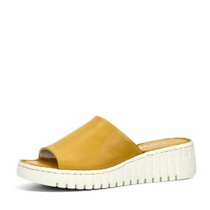 Robel dámské kožené pantofle - žluté - 36