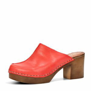 Robel dámské kožené pantofle - červené - 38