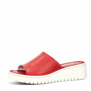 Robel dámské kožené pantofle - červené - 40