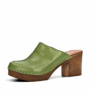Robel dámské kožené pantofle - zelené - 40