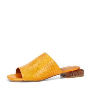 ETIMEĒ dámské módní pantofle - oranžové - 38
