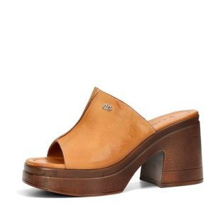 ETIMEĒ dámské módní pantofle - hnědé - 39