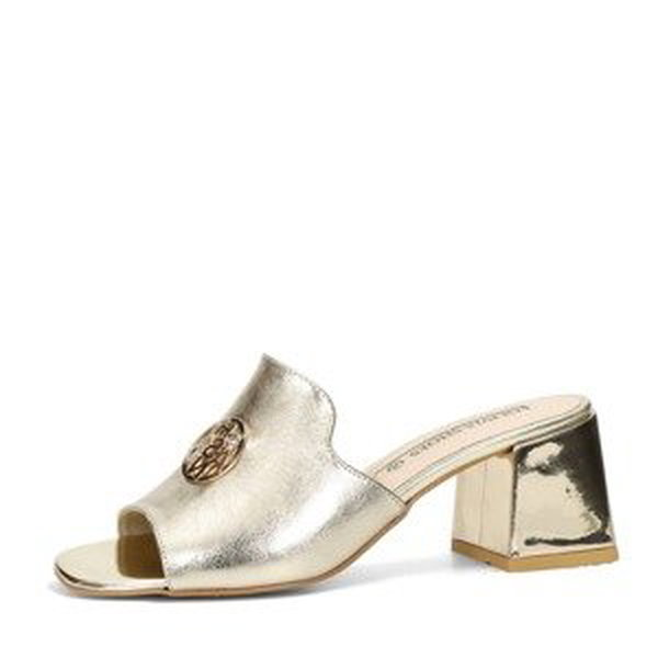Olivia shoes dámské lesklé pantofle - zlaté - 38