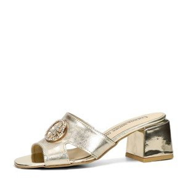 Olivia shoes dámské lesklé pantofle - zlaté - 38