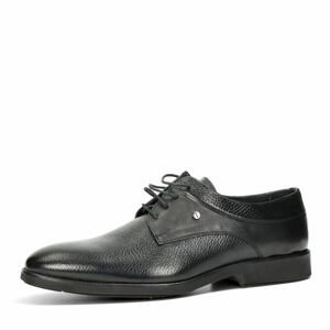 Robel pánské kožené společenské boty - černé - 41