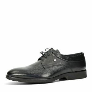 Robel pánské kožené společenské boty - černé - 45