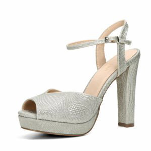 Menbur dámské společenské sandály - stříbrné - 36
