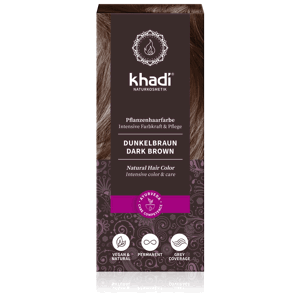 Rostlinná barva na vlasy Khadi DARK BROWN, 100 g