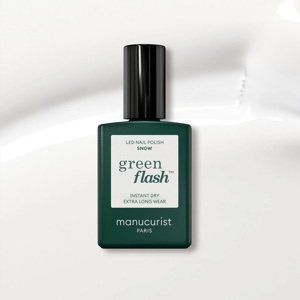 Manucurist Green Flash gel lak na nehty, odstín Snow, 15 ml
