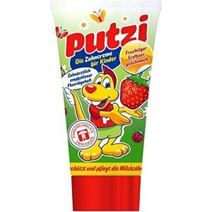 Putzi, jahodová zubní pasta pro děti, 50 ml