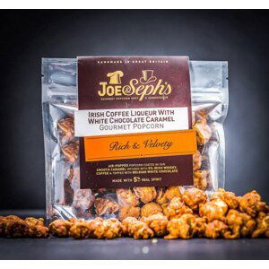 Luxusní popcorn Joe & Seph's s irskou kávou, pravou whisky a bílou čokoládou 32 g