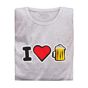 Pánské tričko s potiskem “I❤🍺️️”