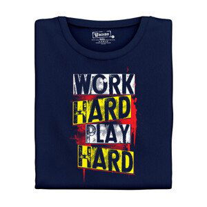 Pánské tričko s potiskem “Work Hard, Play Hard”