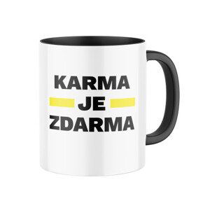 Keramický hrnek s potiskem Karma je zdarma