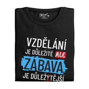 Pánské tričko s potiskem “Vzdělání je důležité”