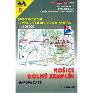 Košice, Dolný Zemplín 5 - cykloturist. mapa - kolektiv autorů