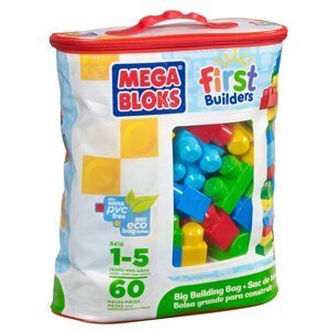 Kostky v plastovém pytli, 60 dílů - Mattel Mega Bloks