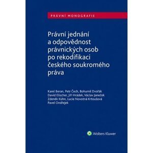 Právní jednání a odpovědnost právnických osob po rekodifikaci českého soukromého práva - Karel Beran