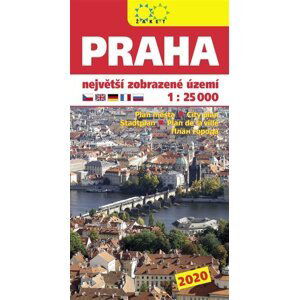 Praha největší zobrazené území 1:25.000 (2020)