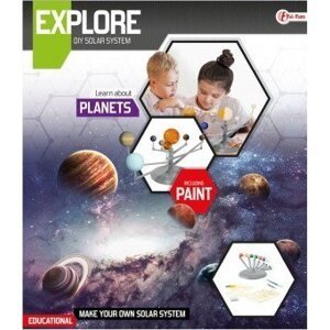 Planety sluneční soustavy vědecká hra s barvami v krabici 27x31x5cm