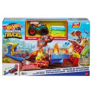 Hot Wheels monster trucks výbušná stanice - Mattel Hot Wheels