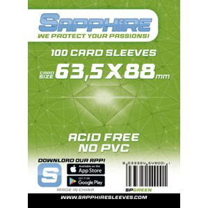 Sapphire Green - 100x Standard Card Game (63,5x88mm)