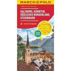 Rakousko č. 2 - Salzburg, Korutany, Štýrsko 1:200 000 / regionální mapa