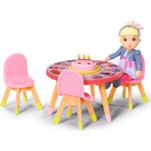 BABY born Minis Sada s narozeninovým stolem, židličkami a panenkou - Zapf Hello Kitty