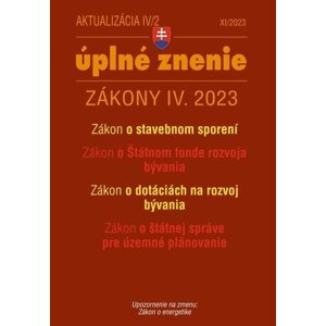 Aktualizácia IV/2 2023 – bývanie, stavebný zákon