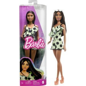 Barbie modelka - limetkové šaty s puntíky - Mattel Batman