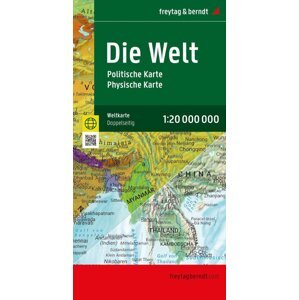 Mapa světa 1:20.000.000 / politická,  fyzická (vyztužená; mezinárodní verze)