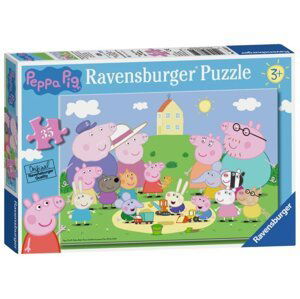 Puzzle Prasátko Peppa na pískovišti 35 dílků